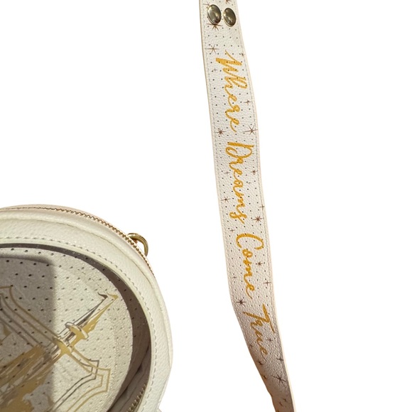 Disney Loungefly Crossbody Pin Bag with Gold Castle “Where Dreams Come True” - Picture 8 of 13